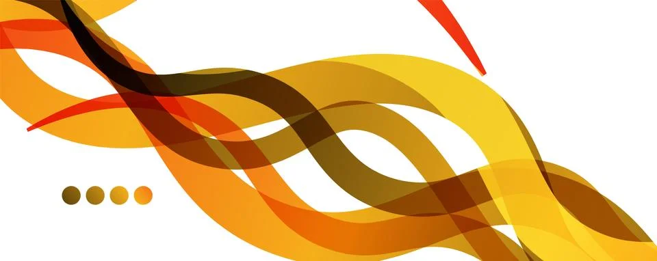 Abstract background - transparent overlapping wavy lines on white pattern Stock Illustration