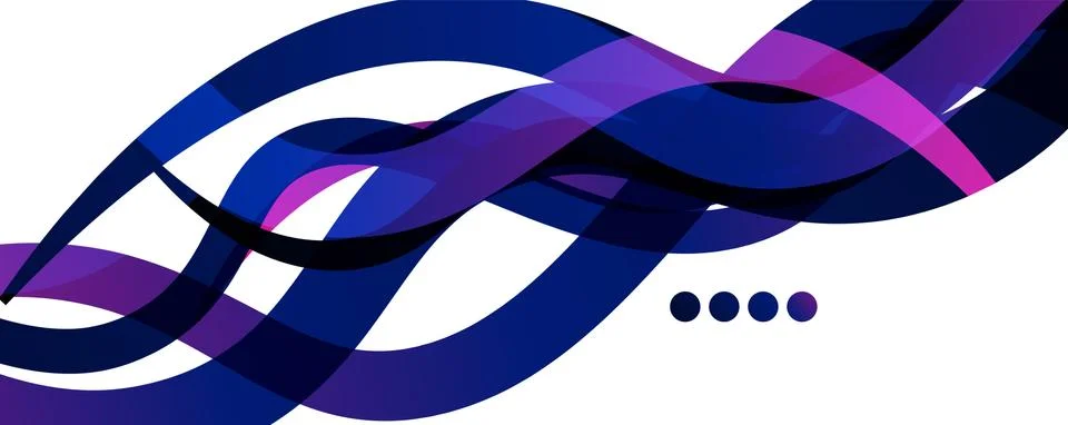 Abstract background - transparent overlapping wavy lines on white pattern Stockillustratie