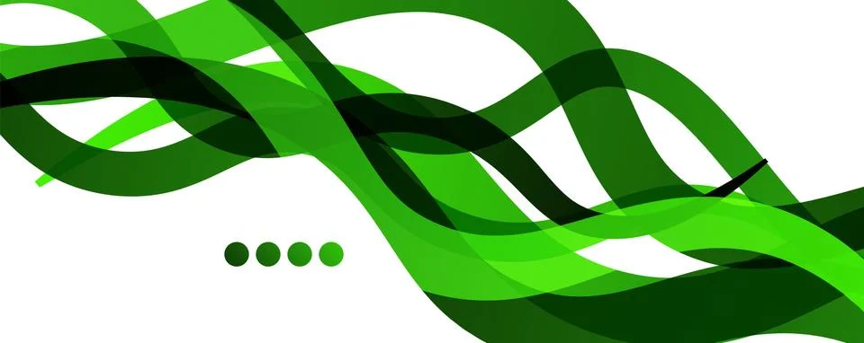 Abstract background - transparent overlapping wavy lines on white pattern Illustrazione stock