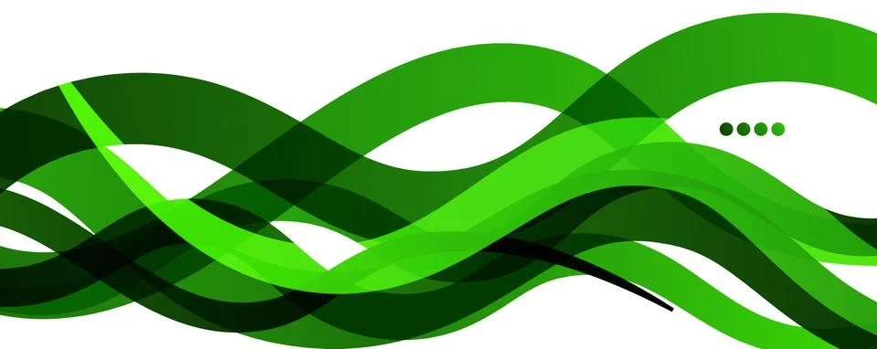 Abstract background - transparent overlapping wavy lines on white pattern Stock Illustration