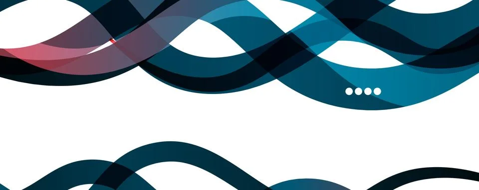 Abstract background - transparent overlapping wavy lines on white pattern イラスト素材