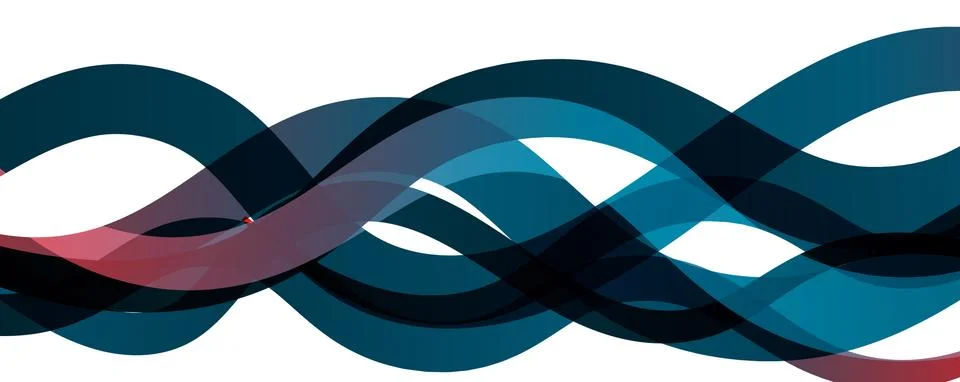 Abstract background - transparent overlapping wavy lines on white pattern 스톡 일러스트