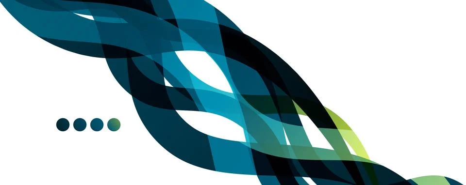 Abstract background - transparent overlapping wavy lines on white pattern 스톡 일러스트