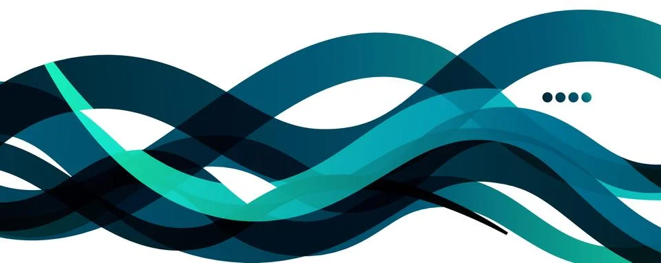 Abstract background - transparent overlapping wavy lines on white pattern 스톡 일러스트
