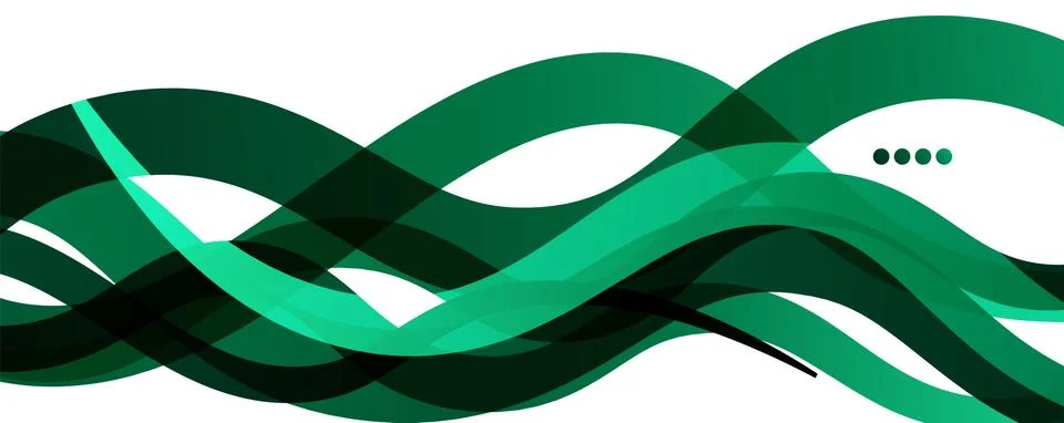 Abstract background - transparent overlapping wavy lines on white pattern Stock Illustration