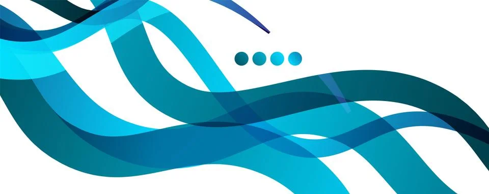 Abstract background - transparent overlapping wavy lines on white pattern Illustrazione stock