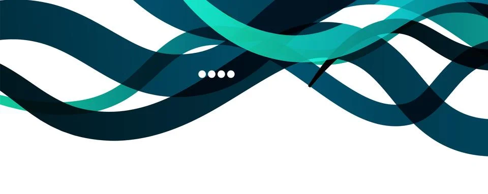 Abstract background - transparent overlapping wavy lines on white pattern 스톡 일러스트