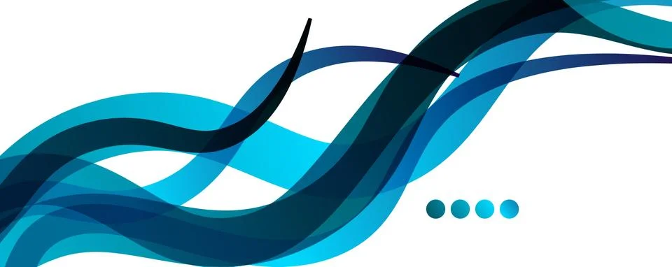 Abstract background - transparent overlapping wavy lines on white pattern Stockillustratie