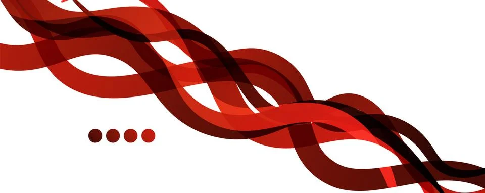 Abstract background - transparent overlapping wavy lines on white pattern Stock Illustration