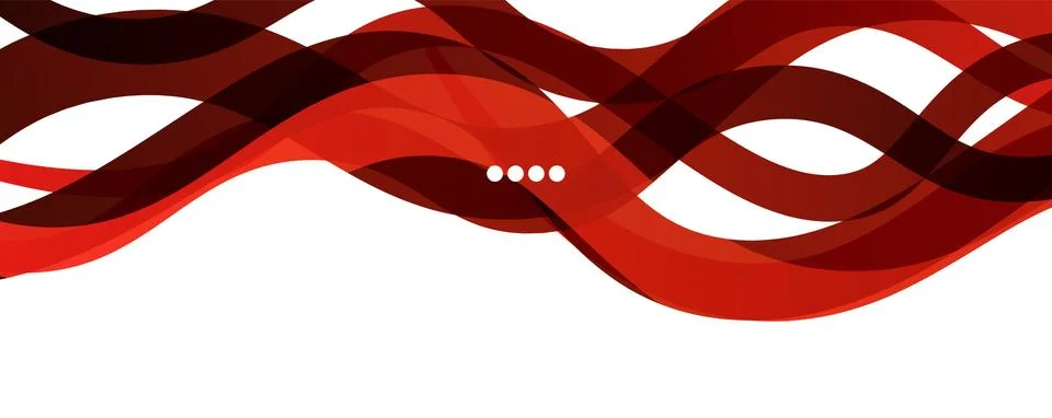 Abstract background - transparent overlapping wavy lines on white pattern Illustrazione stock