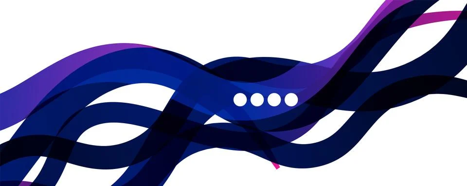 Abstract background - transparent overlapping wavy lines on white pattern Illustrazione stock