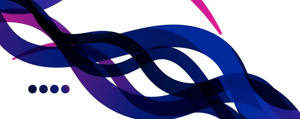 Abstract background - transparent overlapping wavy lines on white pattern イラスト素材