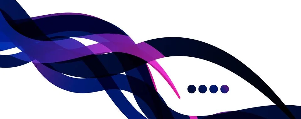 Abstract background - transparent overlapping wavy lines on white pattern Stock Illustration