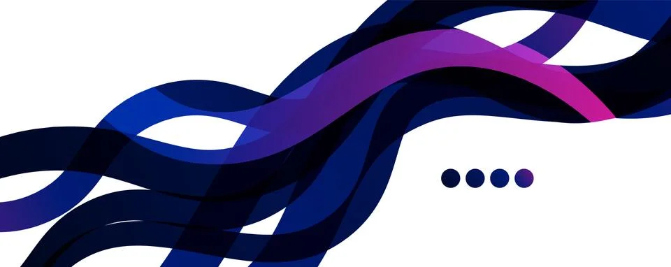 Abstract background - transparent overlapping wavy lines on white pattern Stock Illustration