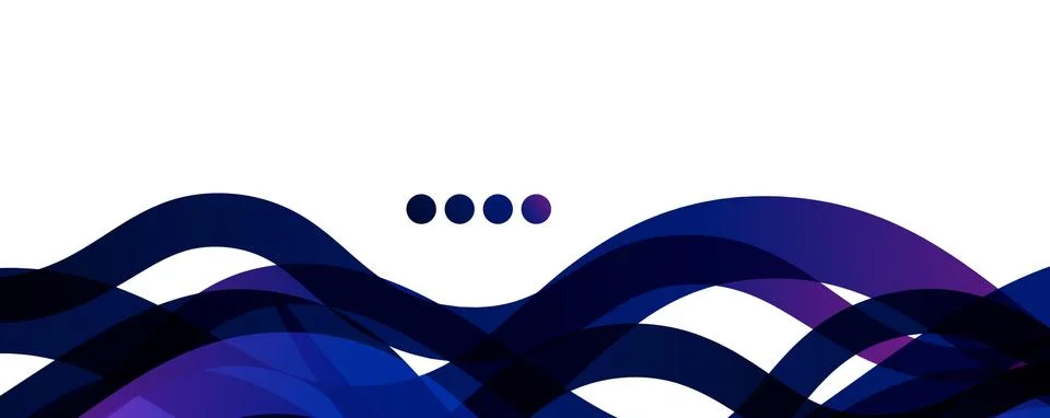 Abstract background - transparent overlapping wavy lines on white pattern Stock Illustration