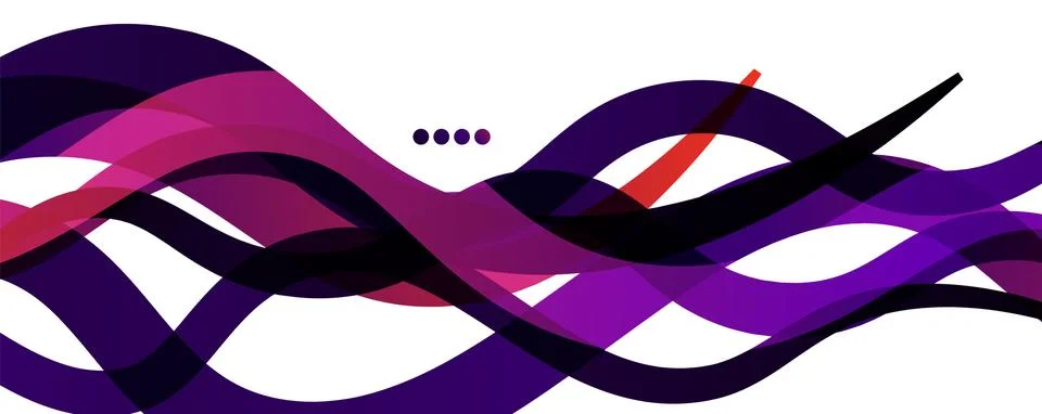 Abstract background - transparent overlapping wavy lines on white pattern Stock Illustration