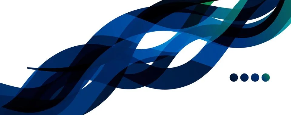 Abstract background - transparent overlapping wavy lines on white pattern Stock Illustration