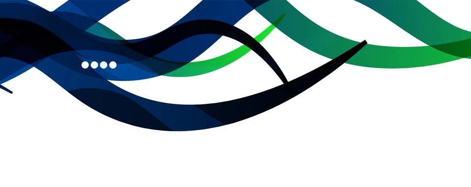 Abstract background - transparent overlapping wavy lines on white pattern Illustrazione stock