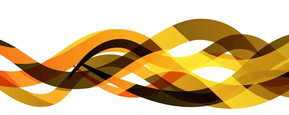 Abstract background - transparent overlapping wavy lines on white pattern Illustrazione stock