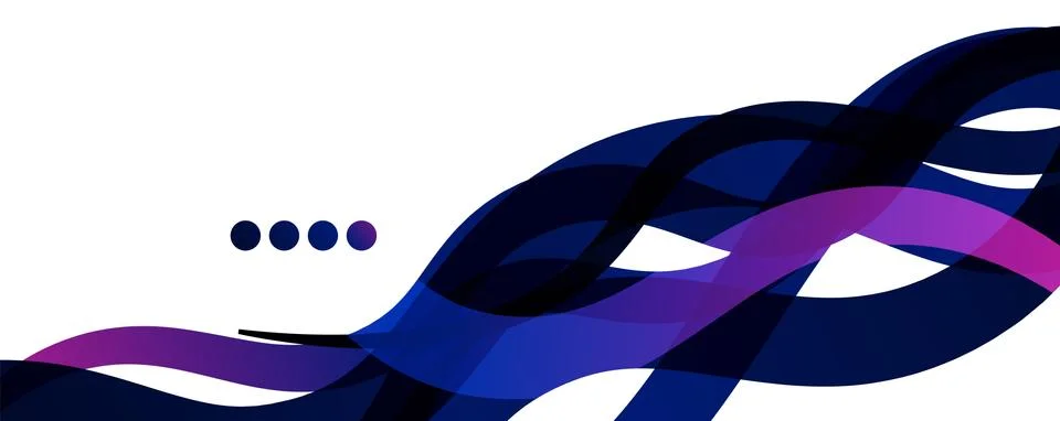 Abstract background - transparent overlapping wavy lines on white pattern 스톡 일러스트