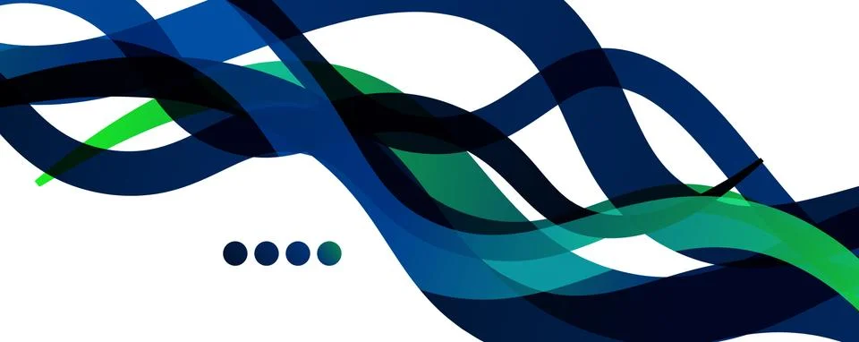 Abstract background - transparent overlapping wavy lines on white pattern 스톡 일러스트