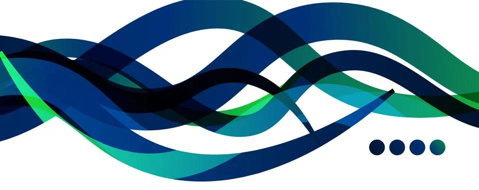 Abstract background - transparent overlapping wavy lines on white pattern 스톡 일러스트