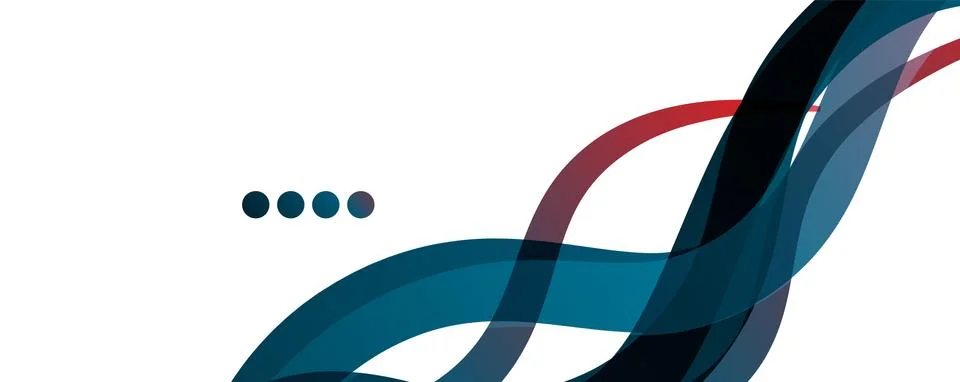 Abstract background - transparent overlapping wavy lines on white pattern Stock Illustration