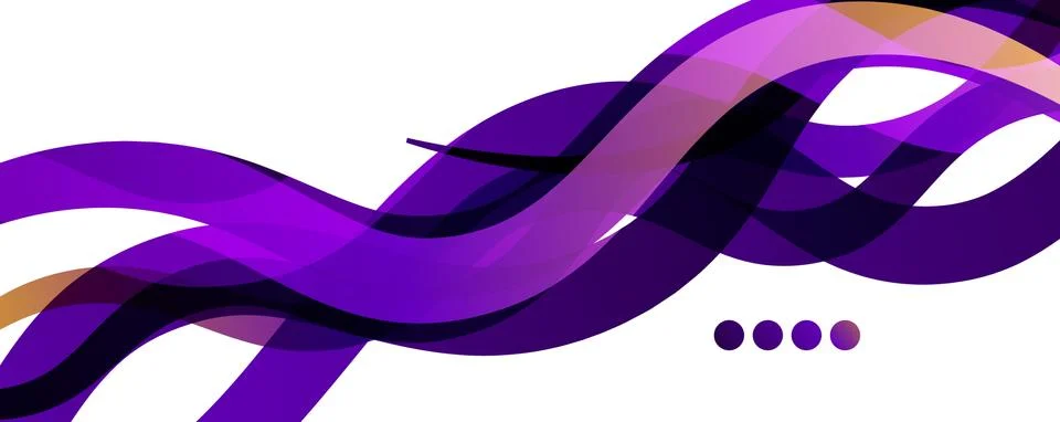 Abstract background - transparent overlapping wavy lines on white pattern Illustrazione stock