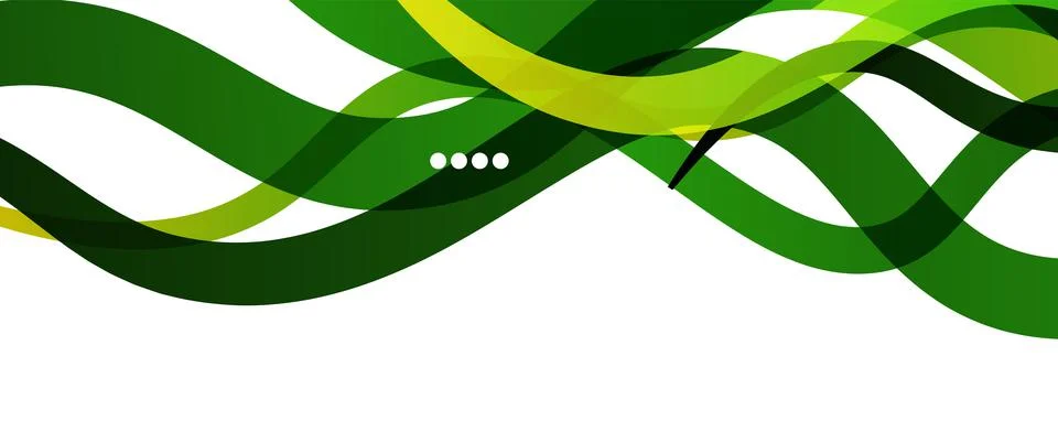 Abstract background - transparent overlapping wavy lines on white pattern Illustrazione stock