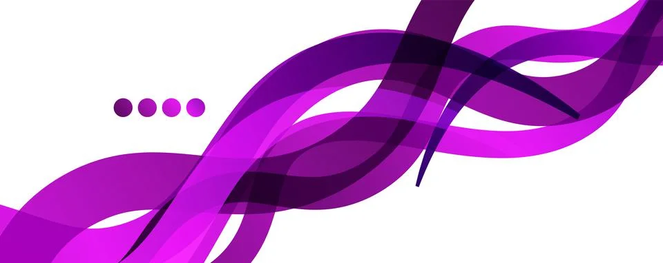 Abstract background - transparent overlapping wavy lines on white pattern Stock Illustration