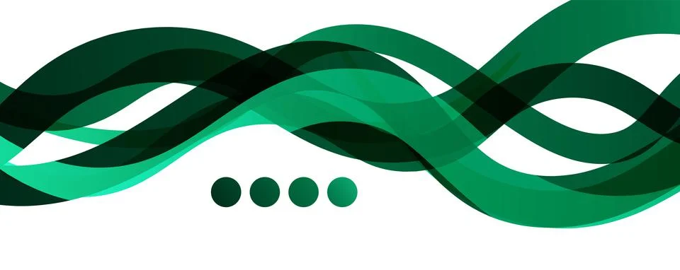 Abstract background - transparent overlapping wavy lines on white pattern Stockillustratie
