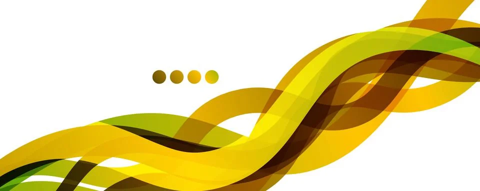 Abstract background - transparent overlapping wavy lines on white pattern Illustrazione stock
