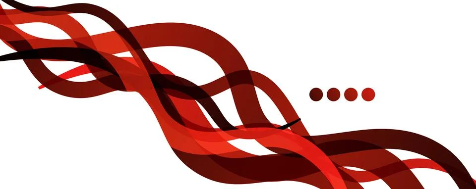 Abstract background - transparent overlapping wavy lines on white pattern Illustrazione stock