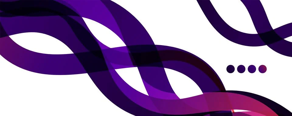 Abstract background - transparent overlapping wavy lines on white pattern Illustrazione stock