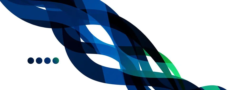 Abstract background - transparent overlapping wavy lines on white pattern Stock Illustration