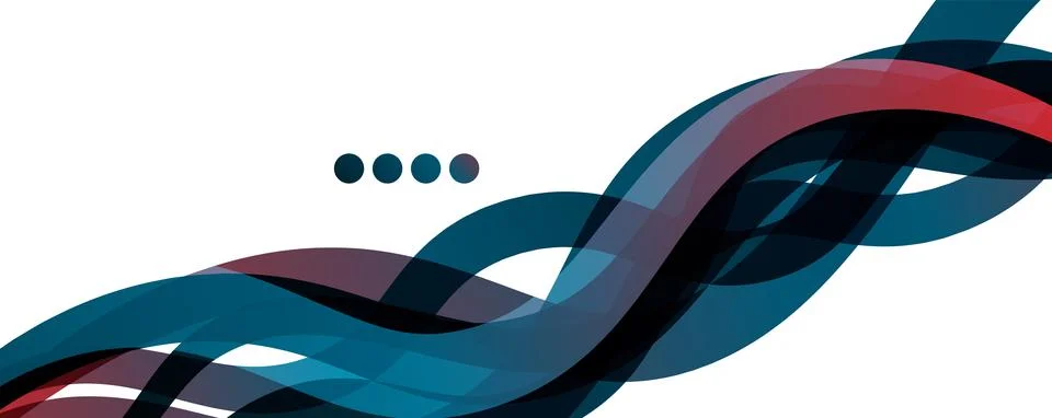 Abstract background - transparent overlapping wavy lines on white pattern Stock Illustration