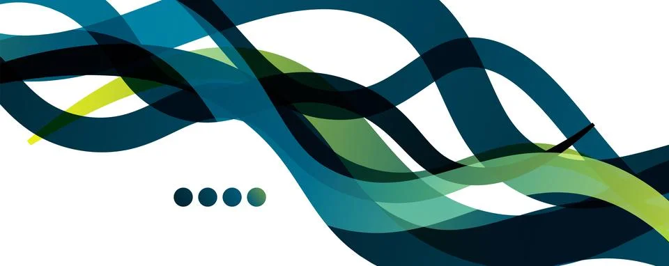 Abstract background - transparent overlapping wavy lines on white pattern 스톡 일러스트
