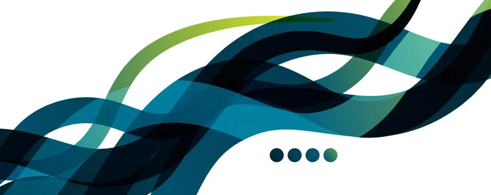 Abstract background - transparent overlapping wavy lines on white pattern イラスト素材