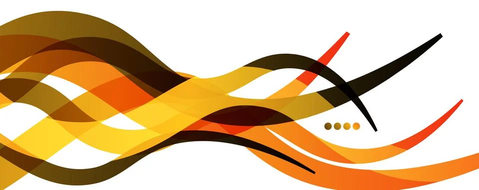Abstract background - transparent overlapping wavy lines on white pattern Stock Illustration