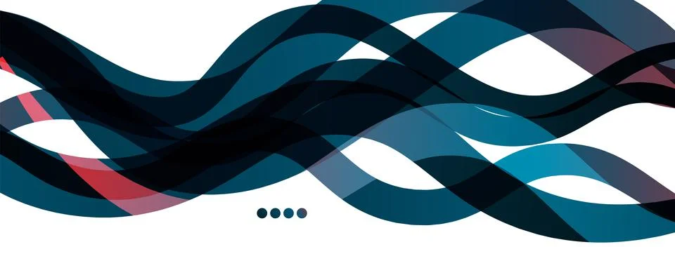 Abstract background - transparent overlapping wavy lines on white pattern 스톡 일러스트