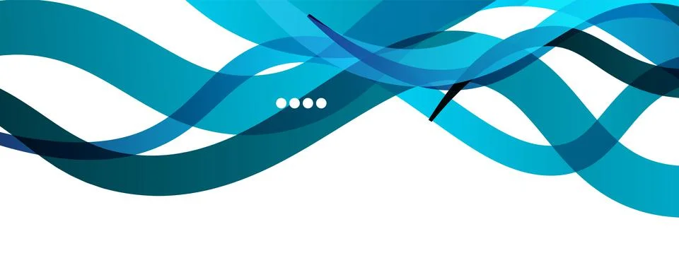 Abstract background - transparent overlapping wavy lines on white pattern 스톡 일러스트