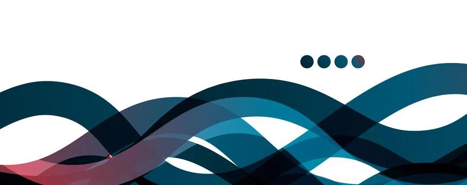 Abstract background - transparent overlapping wavy lines on white pattern 스톡 일러스트