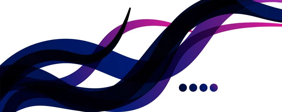 Abstract background - transparent overlapping wavy lines on white pattern Stock Illustration