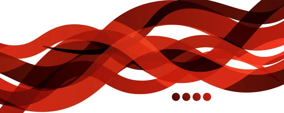 Abstract background - transparent overlapping wavy lines on white pattern Illustrazione stock
