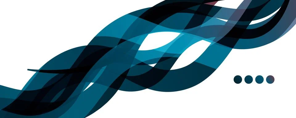 Abstract background - transparent overlapping wavy lines on white pattern 스톡 일러스트