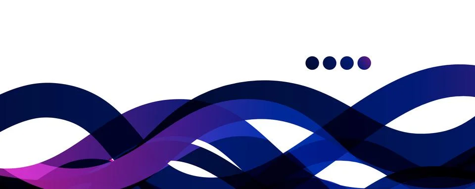 Abstract background - transparent overlapping wavy lines on white pattern Illustrazione stock