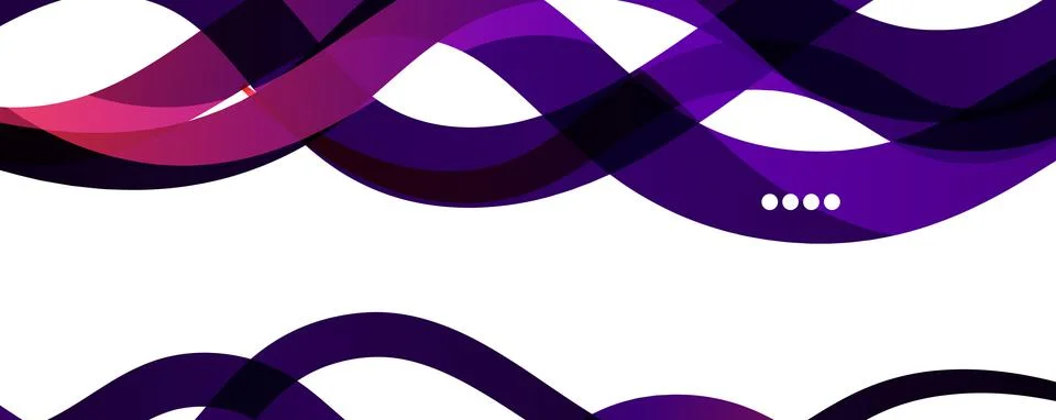 Abstract background - transparent overlapping wavy lines on white pattern Illustrazione stock