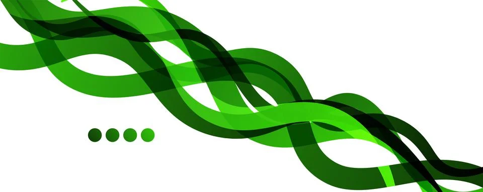 Abstract background - transparent overlapping wavy lines on white pattern Stockillustratie