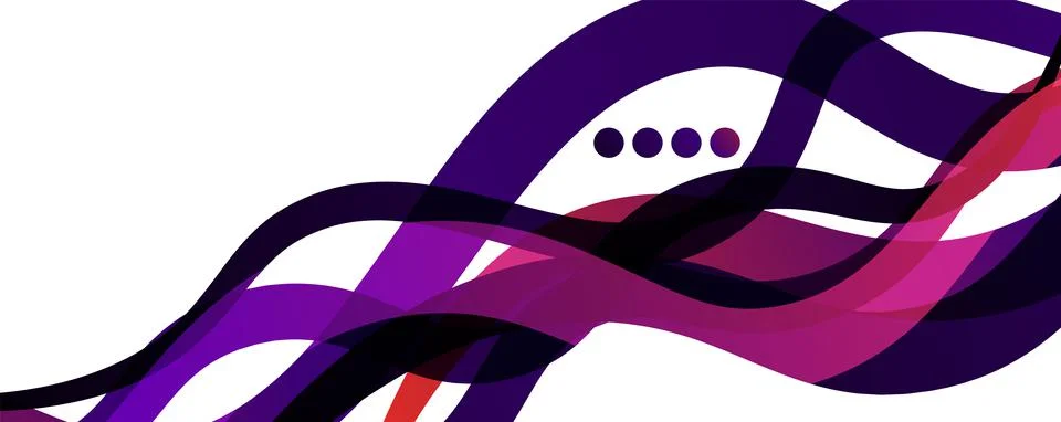 Abstract background - transparent overlapping wavy lines on white pattern 스톡 일러스트