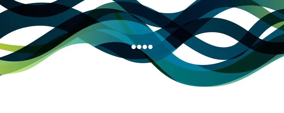 Abstract background - transparent overlapping wavy lines on white pattern 스톡 일러스트